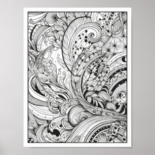Färgning av inspiration/Vuxen Poster