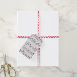 Färgning av julbyn Bok i Snö Presentetikett