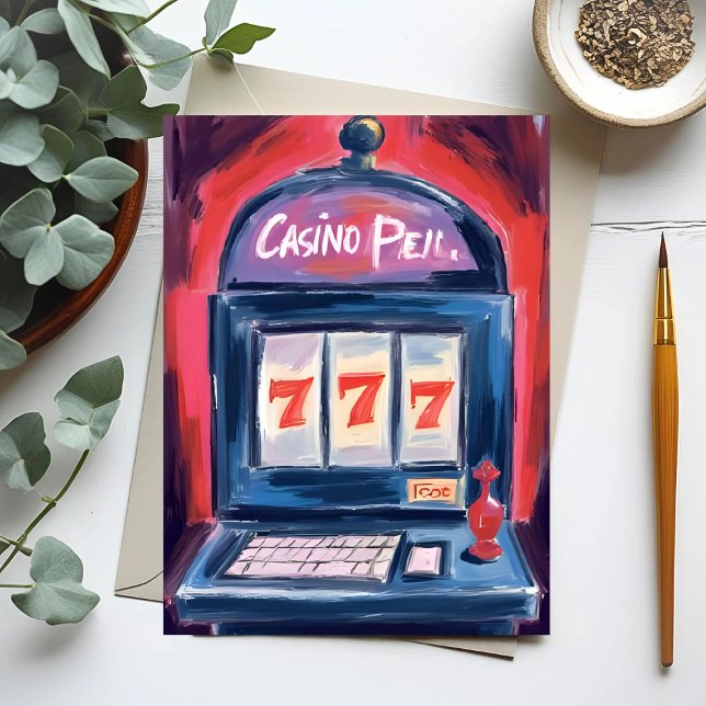 Färgning av kasino-fack Maskin Vykort (Skapare uppladdad)