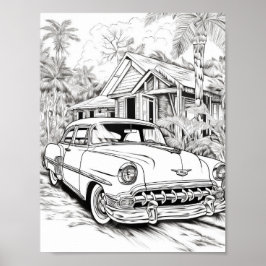 Färgning av klassisk Vuxen Poster