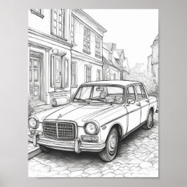 Färgning av klassisk Vuxen Poster