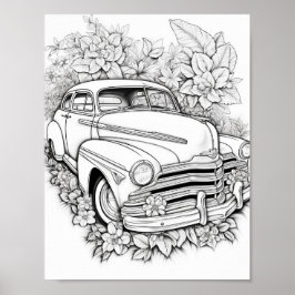 Färgning av klassisk Vuxen Poster