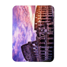 Färgning av kolosseum i Rom vid solnedgång Magnet