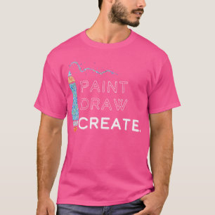 Färgning av konstnärer Teckning Teckning T Shirt