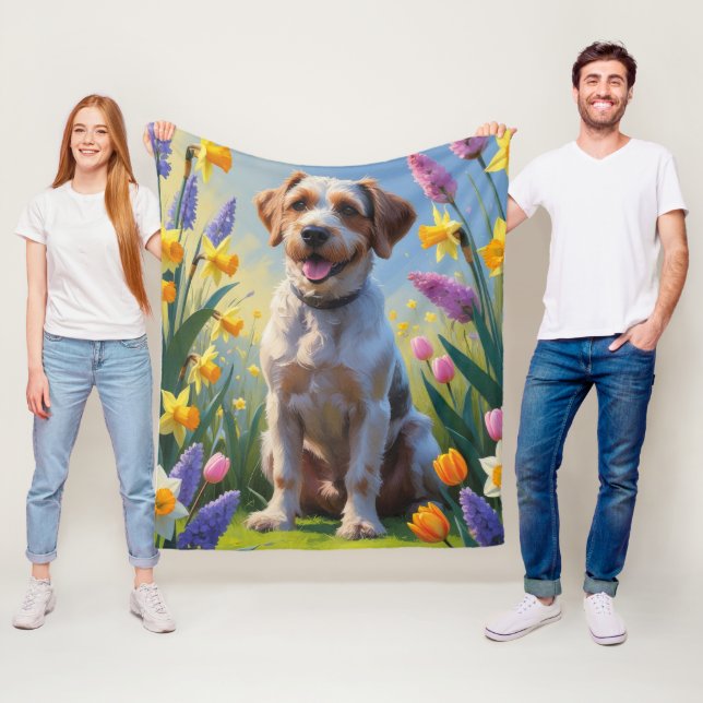 Färgning av korrigeringsgaller för Vår blommor Fleecefilt (På plats)