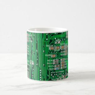 Färgning av kretskort kaffemugg