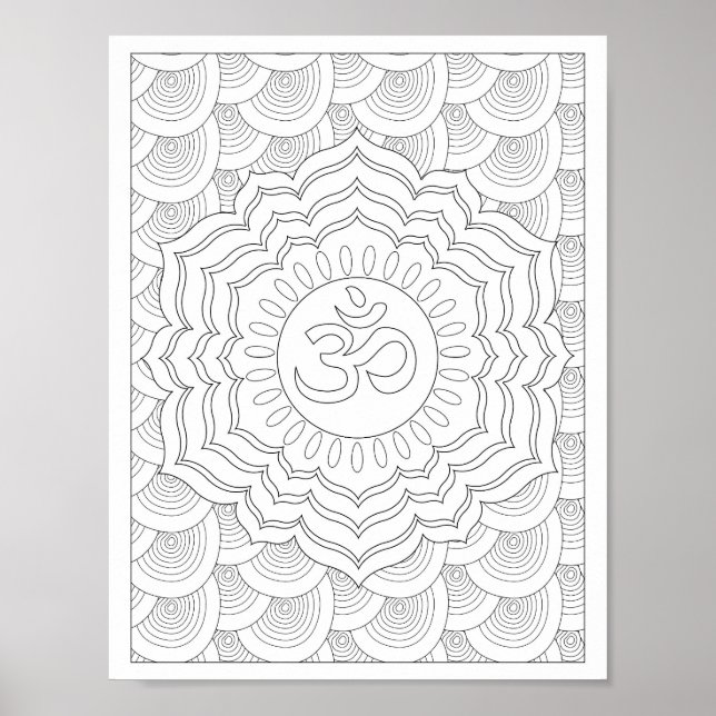 Färgning av Krona Chakra Poster (Framsidan)