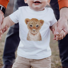 Färgning av kute Lejona Unge T Shirt