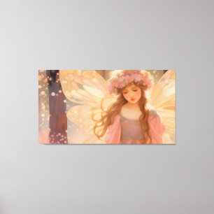 Färgning av kute Rosa Fairy Fantasy Canvastryck