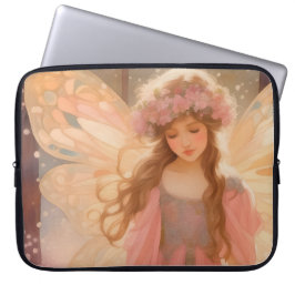 Färgning av kute Rosa Fairy Fantasy Laptop Fodral