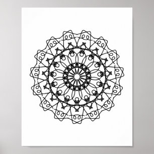 Färgning av Lakan Mandala DIY Wall Art Poster