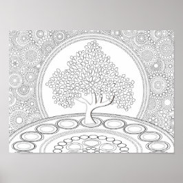 Färgning av Livets träd Poster