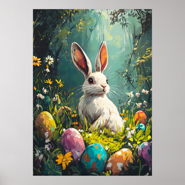 Färgning av ljus Påskhare Poster (Framsidan)