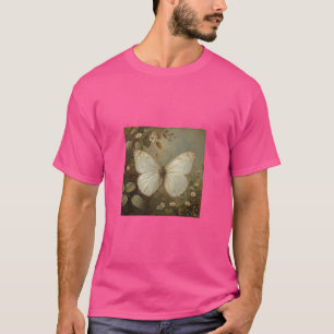 Färgning av ljusvit färg-fjäril t shirt