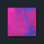 Färgning av magenta och blå Abstrakt Canvastryck<br><div class="desc">En vattenfärgsmålning i magenta och blått i abstrakt stil med tjocka fet penseldrag.</div>
