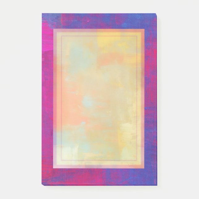 Färgning av magenta och blå Abstrakt Post-it Block (Framsida)