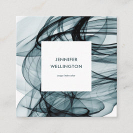 Färgning av modern Grönt-Abstrakt Fyrkantigt Visitkort