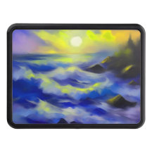 Färgning av mörk blått havet vinkarare under sol