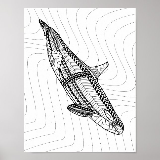 Färgning av Orca Vuxen Poster (Framsidan)