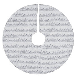 Färgning av Page-julbyn i Snö Julgransmatta Borstad Polyester