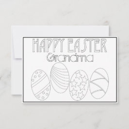 Färgning av Påskägg och Brev i "Glad påsk" Kort