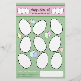 Färgning av Påskägget Sida Dekoreringsaktivitet