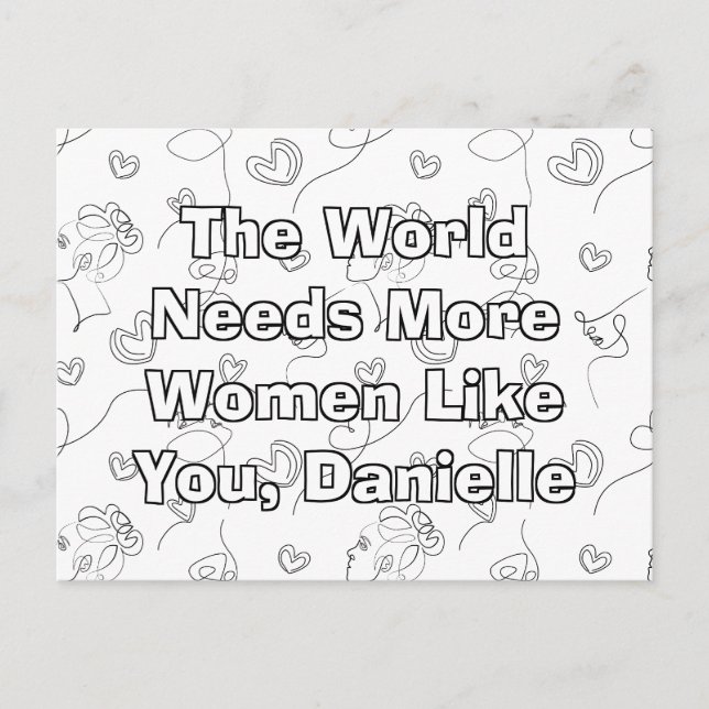 Färgning av personlig Internationell Vykort (Framsida)