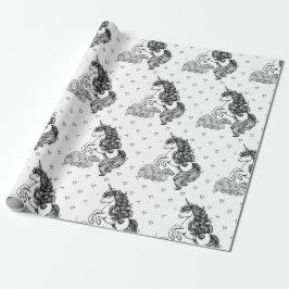 Färgning av Personligen Cute Whimsiic Unicorn Kids Presentpapper