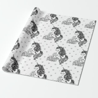 Färgning av Personligen Cute Whimsiic Unicorn Kids Presentpapper
