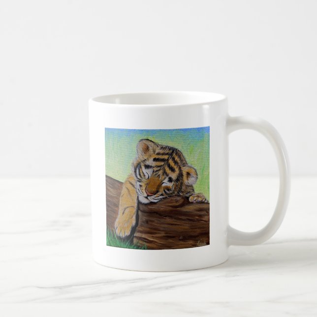 Färgning av pipande tiger Unge Kaffemugg (Höger)