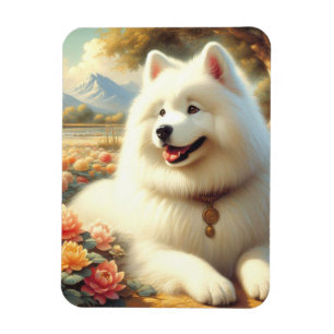 Färgning av provfärgad Hund för vintage Magnet