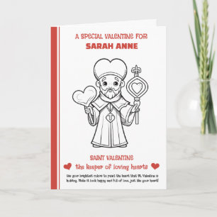 Färgning av Religiösa på sidan Valentine Helgkort
