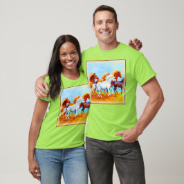 Färgning av rinnande hästar. Köp nu T Shirt