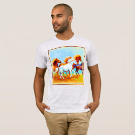 Färgning av rinnande hästar. Köp nu T Shirt