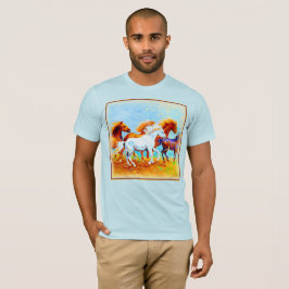 Färgning av rinnande hästar. Köp nu T Shirt