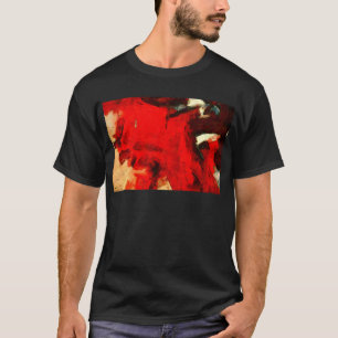 Färgning av röd Abstrakt T Shirt