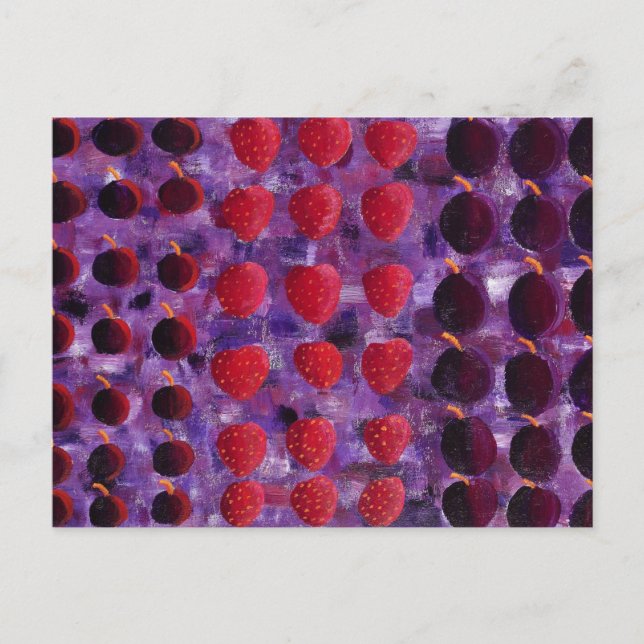 Färgning av röd frukt vykort (Framsida)