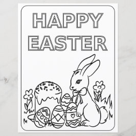 Färgning av Roligten påskhare Papper För barn