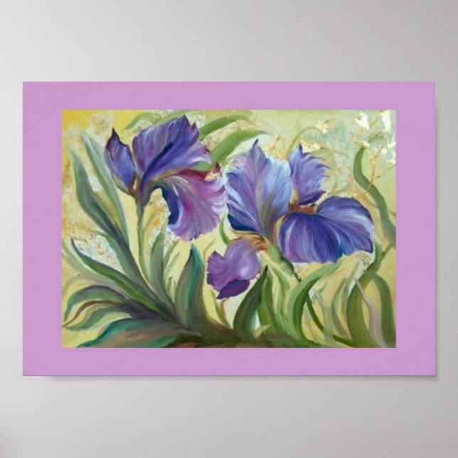 Färgning av romantisk iris poster (Framsidan)