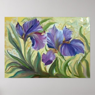 Färgning av romantisk iris poster