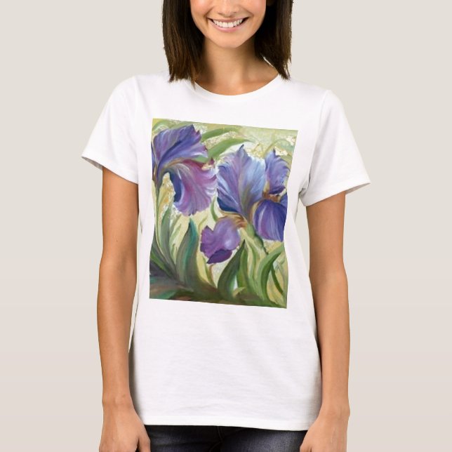 Färgning av romantisk iris tee shirt (Framsida)