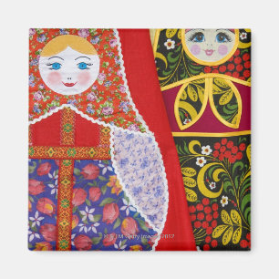 Färgning av ryska Matryoshka-docka Magnet