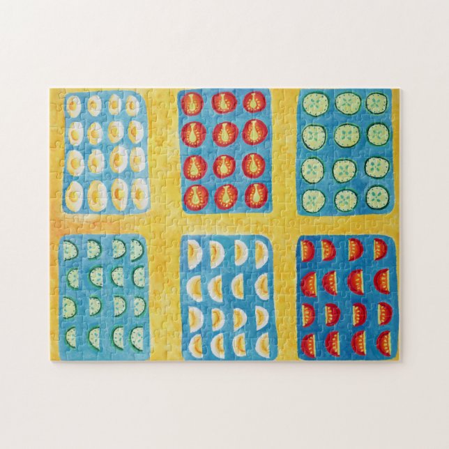 Färgning av saladpreparering pussel (Horisontell)