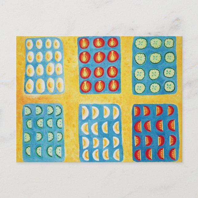 Färgning av saladpreparering vykort (Framsida)