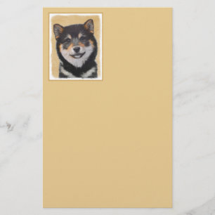 Färgning av Shiba Inu (svart och tonvis) - Hund Ar Brevpapper