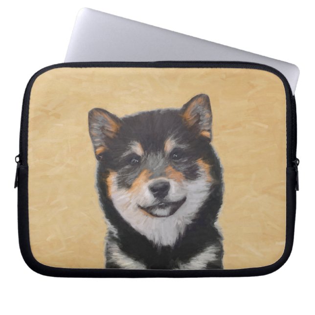 Färgning av Shiba Inu (svart och tonvis) - Hund Ar Laptop Fodral (Framsidan)