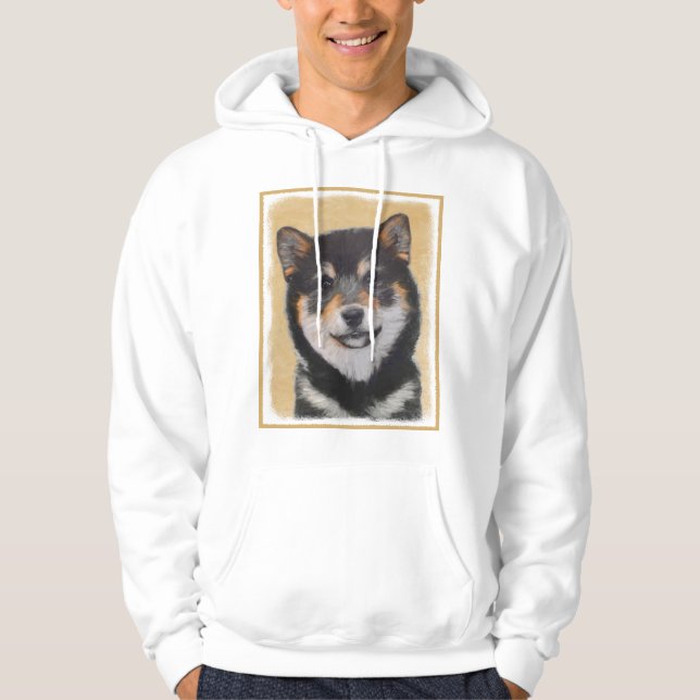 Färgning av Shiba Inu (svart och tonvis) - Hund Ar Sweatshirt (Framsida)