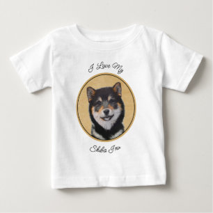 Färgning av Shiba Inu (svart och tonvis) - Hund Ar T Shirt