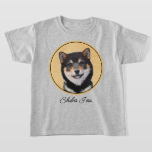 Färgning av Shiba Inu (svart och tonvis) - Hund Ar T Shirt