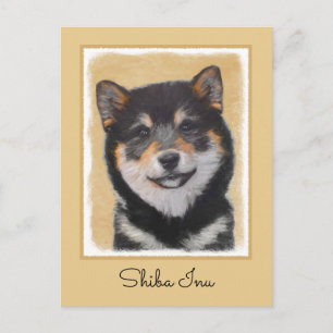 Färgning av Shiba Inu (svart och tonvis) - Hund Ar Vykort